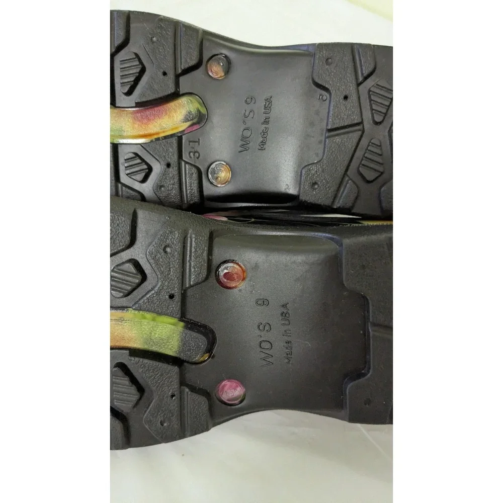 Sloggers Waterproof Rain & Garden Black Pansy Slip On Shoe Women's Size 9